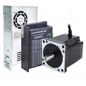 Motor paso a paso Nema 34 de 1 eje 12 Nm/8 Nm/4,8 Nm y controlador y kit de fuente de alimentación CNC de 60 V - Imagen 1 de 9