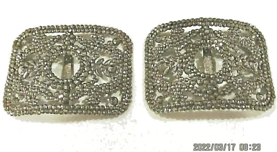 Антикварная пара стальных пряжек  - Изображение 1 из 3