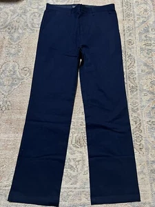 Boys Old Navy straight built-in flex navy blue cotton blend pants size 18 NWOT - Picture 1 of 6