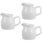  3 Pieces White Ceramic Cooking Cup Sauce Bucket Creamer Jar