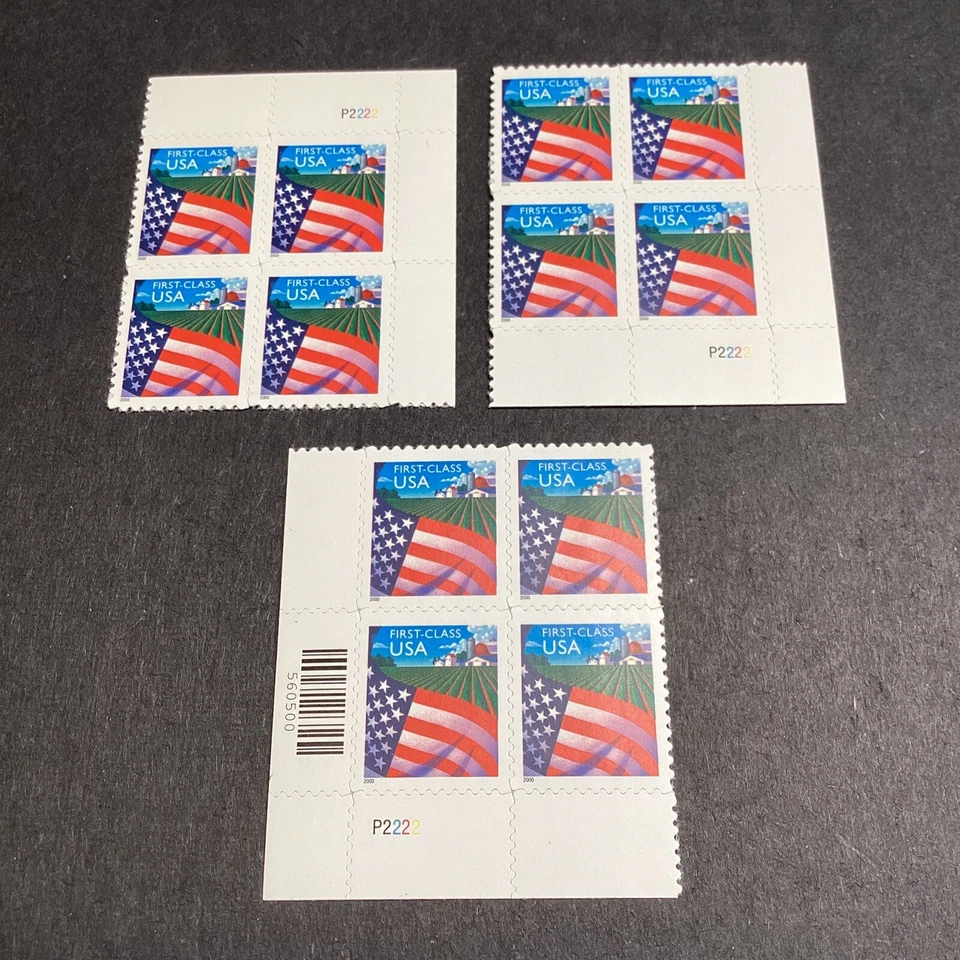 Scott #3449 Flag Over Farm-Plate Block Of 4-MNH-US Buyers Choice Of 1 - Image 1 of 1