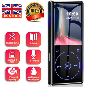 Bluetooth Support 128GB MP4/MP3 Lossless Music Player FM Radio Recorder Sport UK - Picture 1 of 12