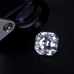 Asscher Cut 8x8mm DEF White VVS Loose Moissanite - Picture 1 of 5