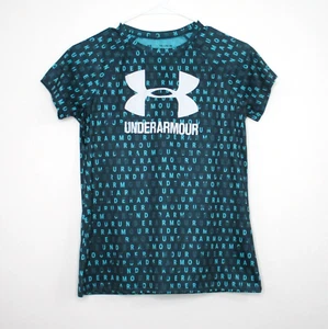 Under Armour Girls Top YXL Loose HeatGear Blue Activewear Moisture Wicking - Picture 1 of 4