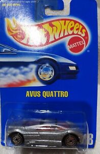 Avus Quattro Audi Hot Wheels 1991 Blue Card #208 Silver 
