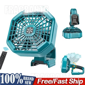 Cordless Portable Camping Fan for Makita 18V Li-ion Battery Fan with Remote Lamp - Picture 1 of 6