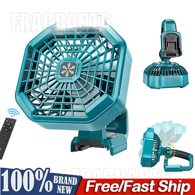 Cordless Portable Camping Fan for Makita 18V Li-ion Battery Fan with Remote Lamp - Image 1 of 4