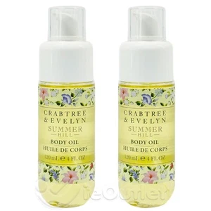 (2er-Pack) Crabtree & Evelyn feuchtigkeitsspendendes Jojoba-Körperöl 4 Unzen - SUMMER HILL - Bild 1 von 2