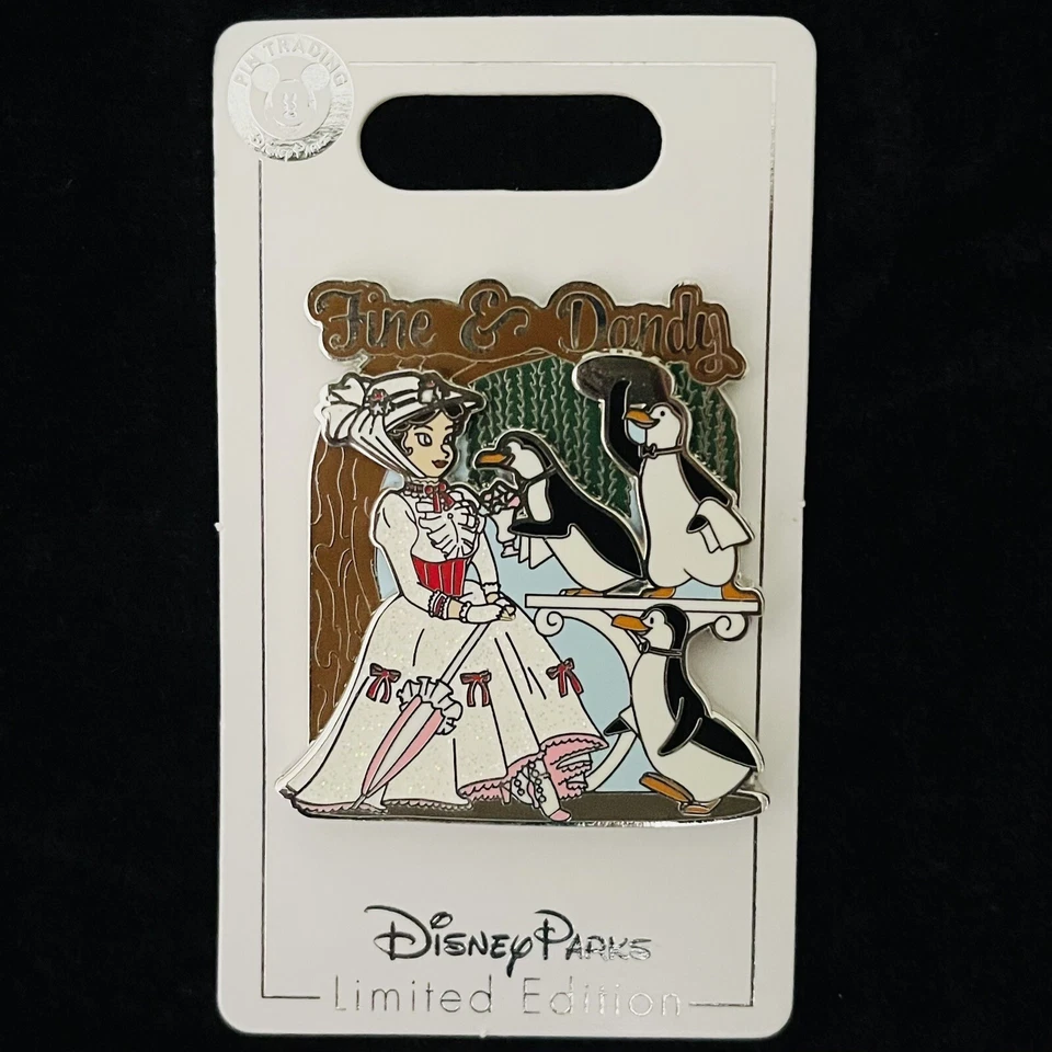 Prendedor LE Mary Poppins Camarero Pingüinos Fino y Dandy Dapper Día 50 Disney 2019 Foto 1 de 1