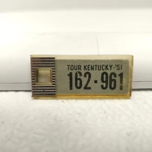 RARE VTG Disabled Veterans Mini License Plate Key Chain Ring Tag KENTUCKY 1951 - Picture 1 of 2
