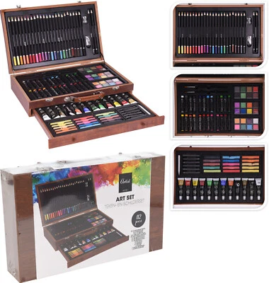 Malset Malkasten 112 teilig Künstlerkoffer Stiftekoffer Malkoffer Zeichenset - Bild 1 von 2