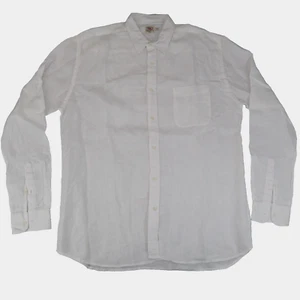 Faherty Laguna 100% Leinen Hemd mit Knopfleiste weiß leicht Coastal Herren XL - Bild 1 von 8