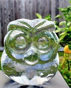  Glass owl  Handcrafted Art Glass Vintage handmade in America 🇺🇸 Blenko 🦉  - Picture 1 of 11