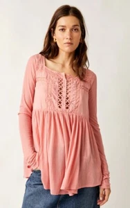 Free People Pretty Please Tunic Top Rosetta Size Large $108 NWT - Picture 1 of 11