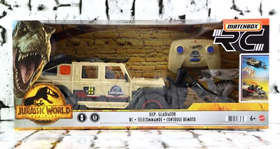 Matchbox Jurassic World Dominion Jeep Gladiator RC Vehicle & 6" Dinosaur - Image 1 of 4