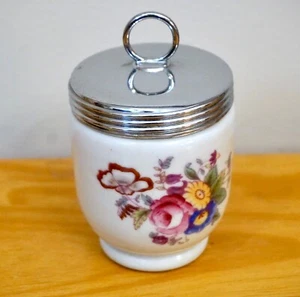 Vintage Selten! Royal Worcester King Size Porzellan Egg Coddler, Louise Floral - Bild 1 von 7