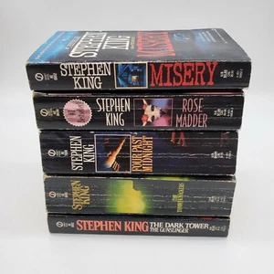 Lot 5 Stephen King PB Books Misery Tommyknockers Gunslinger Rose Madder Horror - Picture 1 of 10