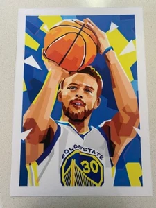 STEPHEN CURRY-GOLDEN STATE WARRIORS-40CM(W)x60CM(L) CANVAS PRINT POSTER-(ROLLED) - Picture 1 of 4