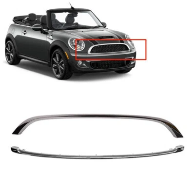 Para Mini Cooper R55 R56 R58 R59 2007-2015 Moldura Cromada Parrilla Delantera Capucha Borde Foto 1 de 4