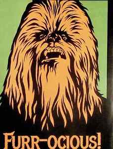 Chewbacca FURR-OCIOUS! Star Wars Mini Poster 7.5x10.5