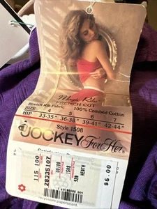 Nuovo Vintage 1990 Jockey For Her Slip Taglio Francese Taglia 7 Viola Heather Costine Panty - Foto 1 di 9