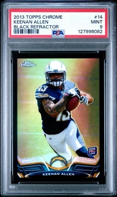 2013 TOPPS CHROME 14 KEENAN ALLEN RUNNING-BLACK REFRACTOR #/299 PSA 9 CHARGERS - Image 1 of 2