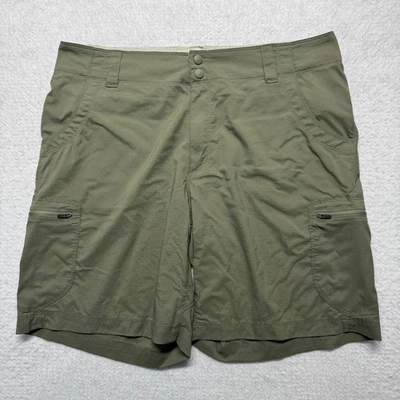 LL Bean Shorts Green Cargo Long Bermuda Stretch Hiking Casual Women Size 16 - Image 1 of 4