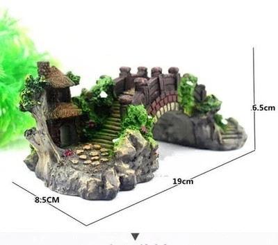 Aquarium Deko Schloss Felsen Höhle Burg Terrarium Dekoration Zubehör Kunstharz ! - Bild 1 von 3