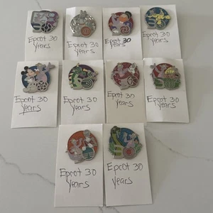Disney Parks Figment Epcot 30th Anniversary Mystery Pavilion Symbol Pin Set - Picture 1 of 5