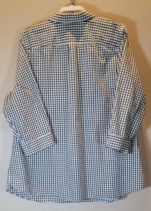 Camisa Lands End Damas Talla 22W Blanco y Negro Cuadros Sin Mangas Abotonada - Imagen 1 de 1