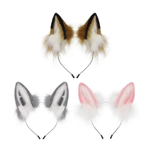 Fox Ears Headband Adorable Cosplay for Prom Role Play Animal Themed Parties - Picture 1 of 22