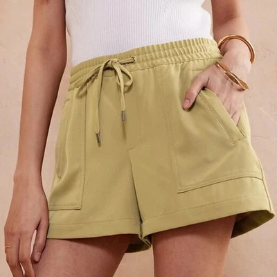 Pantalones cortos deportivos Banana Republic BR para mujer tiro medio alto bronceado atletismo UPF 50 Foto 1 de 4