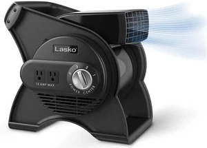 12” Utility Fan, 289 CFM, 3 Speeds, Pivoting, 2 Outlets, 120V, Black, U12104 - Picture 1 of 1