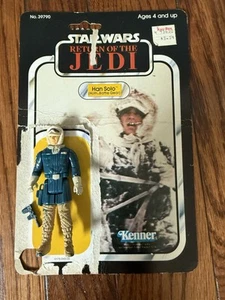 1983 Star Wars Han Solo Hoth con carta cardback ROTJ ESB Kenner vintage - Foto 1 di 8