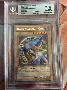 BGS 7.5 Dark Magician Girl MFC-000 Magician's Force 1st Edition Secret Rare 2003 - Picture 1 of 1