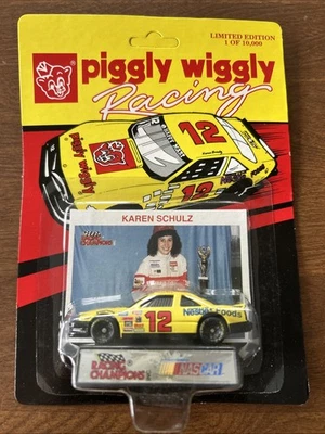 Racing Champions Karen Schulz #12 Piggly Wiggly Yellow 1:64 Scale . - Image 1 of 2