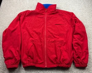 Vintage Polo Sport Ralph Lauren Jacke Herren XL rot Hi Tech Zip Fleece gefüttert 90er - Bild 1 von 11