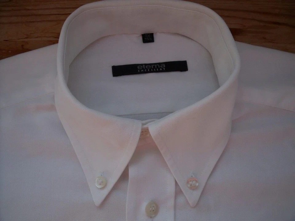 Eterna Excellent Camicia Con Polsini Combinati 40 Bianco Uni Molto Buono #TA1096 - Immagine 1 di 1