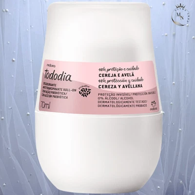 Natura Tododia 樱桃和榛子滚装止汗止汗剂 带益生元 — 第 1/4 张图片