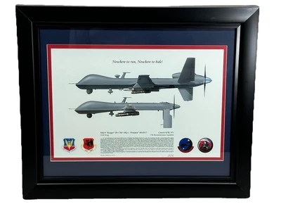 Creech AFB MQ-9 Reaper MQ-1 Predator 432nd Wing 17th Squadron Framed Print - Image 1 of 4