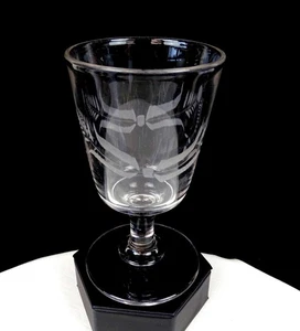 EAPG EARLY AMERICAN PATTERN GLASS CLEAR FERN ETCHED 5 3/4" GOBLET 1850-1910 - Picture 1 of 8