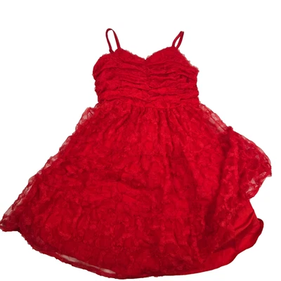 Vestido Kensie Niña Soutache Malla Sin Mangas Rojo Talla 8 Foto 1 de 4