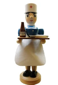Räuchermann / Räucherfrau " Krankenschwester " (raucht aus Becher ) 18 cm gross - Bild 1 von 5