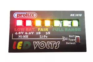 RC Akku Spannungsmonitor Prüfer 7 LEDs 2-3S LiPo & 4,8-6V NiMh - Bild 1 von 1