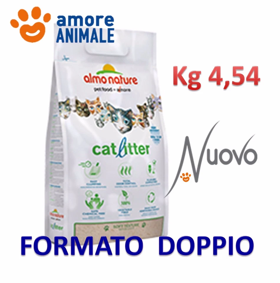 Almo Nature Cat Litter - Literie Chat 4,54 KG - Écologique Smaltibile dans La Wc - Photo 1/1