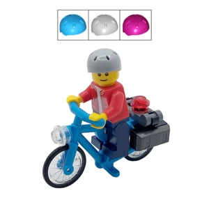 Original LEGO® männlicher Radfahrer Geschenk Fahrrad Bike & Packtaschen Minifigur Vatertag - Bild 1 von 5