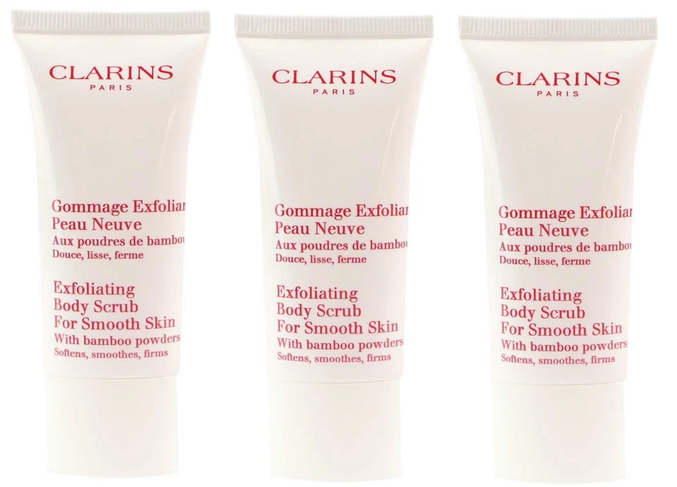 3 x Clarins Exfoliant Body Scrub With Bamboo Powder Smooth Skin.30 mL 1 Oz Ea - Image 1 of 1