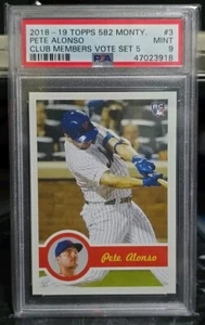 2019 Topps 582 Montgomery Club Set 5 Pete Alonso #3 RC Rookie PSA 9 MINT - Picture 1 of 2