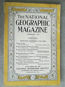 National Geographic 1932 February Tokyo London England Nature's Children Denmark - Picture 1 of 3
