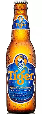 Tiger Lager Beer 330ml Bottle Case Of 24 • 48.12$